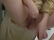 WHITE GIRL WITH BIG BOOBS AFTER PARTY MASTURBATE HER PINK PUSSY IN SHOWER - MILF- ARABIAN SNOWWHITE 4/16