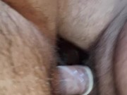Hubby dumping his load on my pussy 10/16