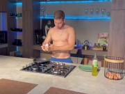 Busty latina amandarabbitxxx eats the Eggs and sausage of Brian Evansx for Breakfast