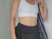 Tennis Girl Teases You In Her Short Skirt 🎾🫦 I Want You Throbbing For Me 💋🤍 12/16