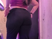 Big booty white girl strips and shakes ass at PF 4/16