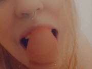 Shower handjob to a dildo 12/16