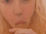 Kitten gives dildo head in the shower hot and steamy 13/16