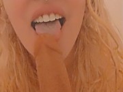 Kitten gives dildo head in the shower hot and steamy 16/16