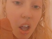Kitten gives dildo head in the shower hot and steamy 6/16
