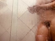 MILF Filming Herself Washing Her Hairy Pussy in the Bathroom 11/16