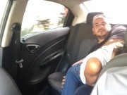 horny couple fuck in the uber car. 14/16