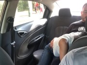 horny couple fuck in the uber car. 5/16