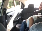 horny couple fuck in the uber car. 6/16