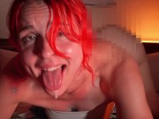🔥💦 ASMR Close Up Wet Ahegao Face, Saliva, Blоwjоb Imitation, Fingers Licking with Elsa 14/16