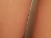 Ass pressed against glass while I finger deeply 6/16