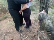 Blowjob and sex in the forest during lunch break 1/16