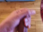 Amateur wife fucks strangers bareback while cuckold husband jerks off 15/16