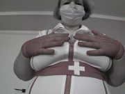 Mature bbw of the nurse cries and shows its big natural sagging boobs 3/16