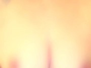 Kitten plays with her titties