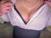 Stepmom gets home from work (strips off clothes) 2/16