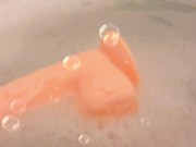 Fun bubble “cumshot” after soapy jerk 12/16