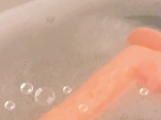 Fun bubble “cumshot” after soapy jerk 13/16