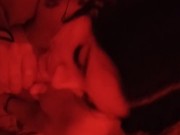 Se pelio con el novio y se desquitó conmigo, terrible mamada, me trago toda la leche