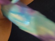 Wife cums quick with sex machine 8/16