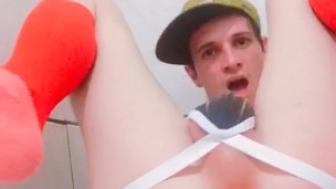 Twink Fucks His Ass With Toys