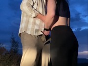 Sunset is a great time for blowjob 3/16