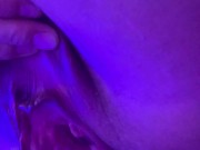 Preggo Lola Sky quick masturbation with happy end squirt at the tanning salon 5/16