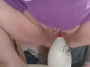 Slut bounces on bowling pin 11/16