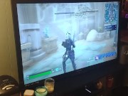 Pov Girl Lifts Up Her Mini Dress and Spreads Her Legs While Playing Fortinte 15/16