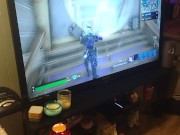 Pov Girl Lifts Up Her Mini Dress and Spreads Her Legs While Playing Fortinte 16/16