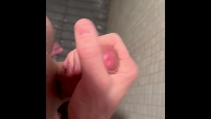 Playing with my dick in the shower — we can do it together