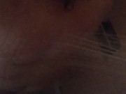 Blonde bitch takes shower