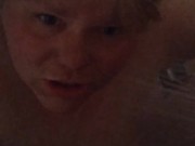 Blonde bitch takes shower 3/16