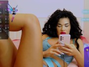 Creampie After Brunette In Latex Removes Condom 14/16