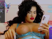 Creampie After Brunette In Latex Removes Condom 7/16