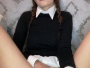 Hair pulled back while I ride the toy slow 15/16