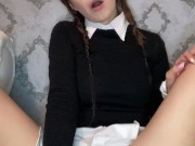 Hair pulled back while I ride the toy slow 8/16