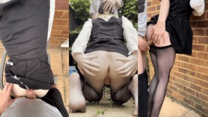 Cute Femboy Gets Fucked Outdoors