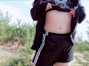 Alternative slut cumming outdoors 1/16