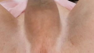 Trans Goddess grinds her hole until she cums hard “Loud Moaning”