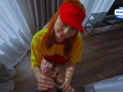 Pervy courier fucked without a condom for an extra pay. Cumshot for cute Polish kurwa 4/16