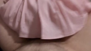 Cumdump sucks dick then rides until she gets a load dumped into her ass