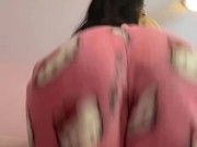 Pretty brunette bouncing big fat ass in hello kitty pjs 13/16
