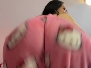 Pretty brunette bouncing big fat ass in hello kitty pjs 9/16