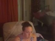 I am being recorded while I take off my micro mini dress and tease with my see through lingerie 8/16