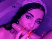 Luxury housewife Suzie Sparklez pees on the floor and wipes it with her tongue then sucks a big cock 11/16