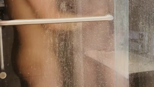 Young Couple Showering