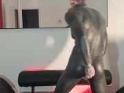 Self fisting in masculine suite 6/16