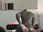 Self fisting in masculine suite 8/16