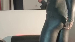 Self fisting in masculine suite